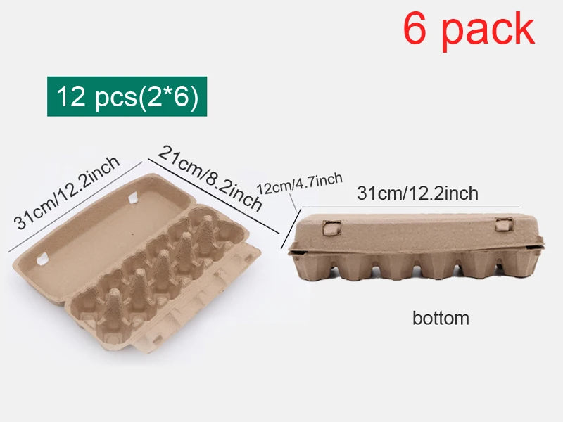 Reusable Cardboard Egg Cartons – 6 Pack