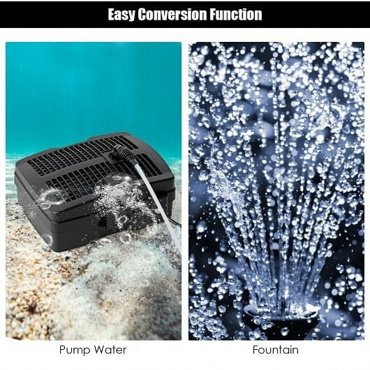 4-in-1 Pond Filter Pump with UV Sterilizer & Fountain Jet (660 GPH)