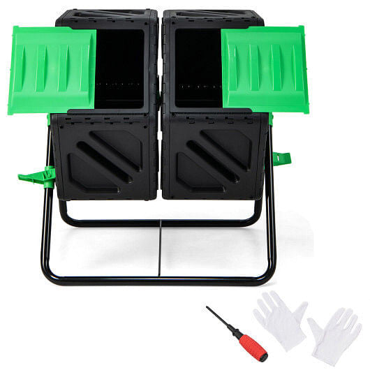 Dual Chamber Garden Compost Tumbler
