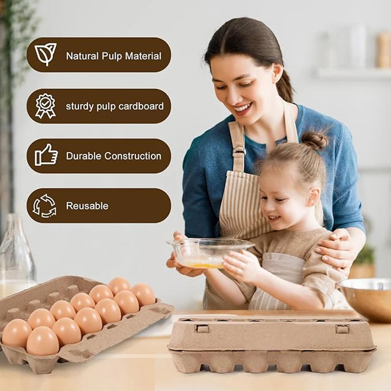Reusable Cardboard Egg Cartons – 6 Pack