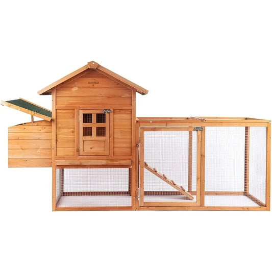 Waterproof Wooden Outdoor Hen House for 2–4 Chickens